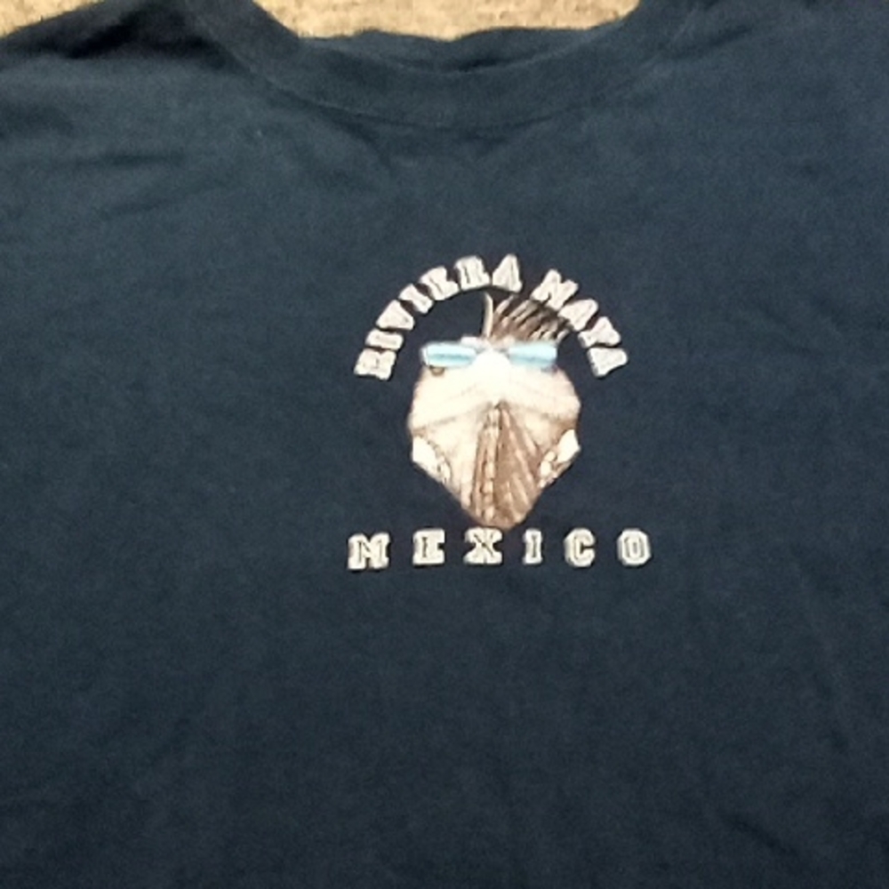Men's Blue Vintage 2XL Riviera Maya Mexico Bad As Iguana Be Shirt